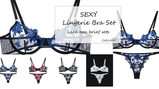 Señoras Sexy Langerie Bralette Lenceria PARA Mujer Push up Lencería erótica sujetador con aros y conjuntos breves lencería PARA Mujer