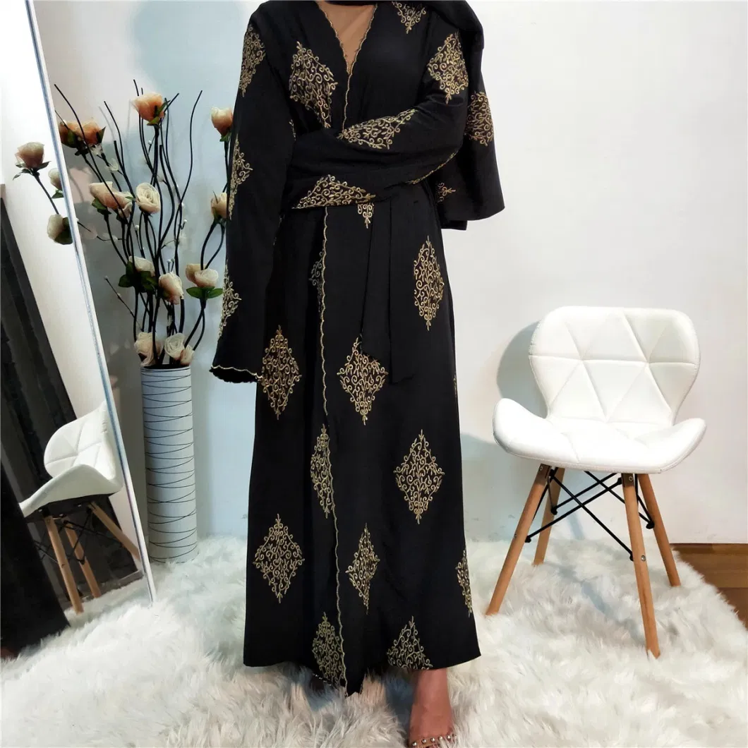 Weimei New fashion Islamic Abaya Black Women Longsleeve Hijab Dress Saudi Abaya Modest Clothes for Muslim