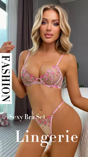 Señoras Sexy Langerie Bralette Lenceria PARA Mujer Push up Lencería erótica sujetador con aros y conjuntos breves lencería PARA Mujer