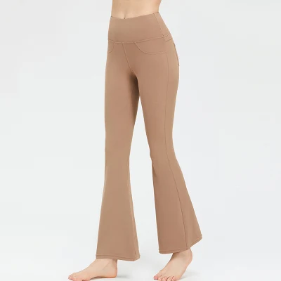 Pantalones de yoga Mujer Adelgazante Deportes Fitness Bell Bottoms Stretch Leggings Pantalones